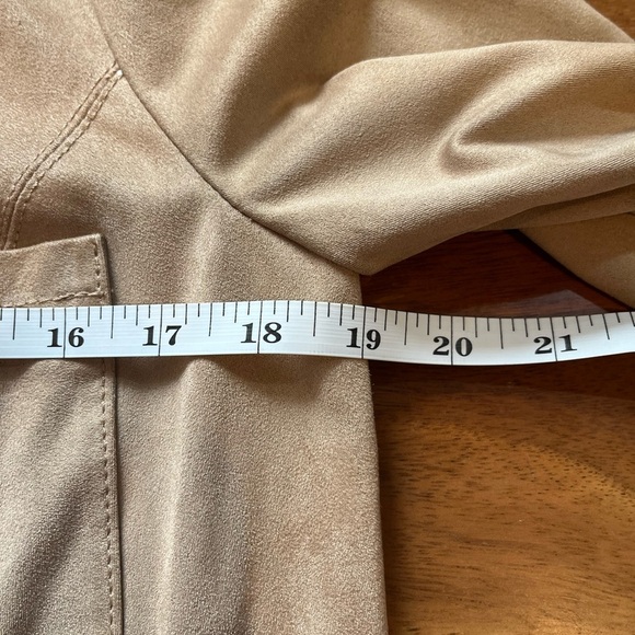 Free people Nwot tan suede button up collared shirt dress size‎ small - Picture 8 of 8